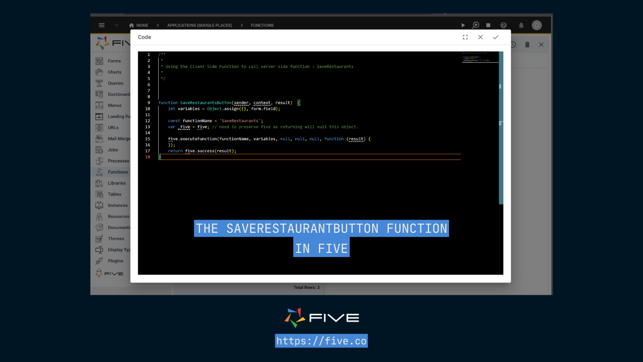 Five.Co - Google Maps API Application - JavaScript