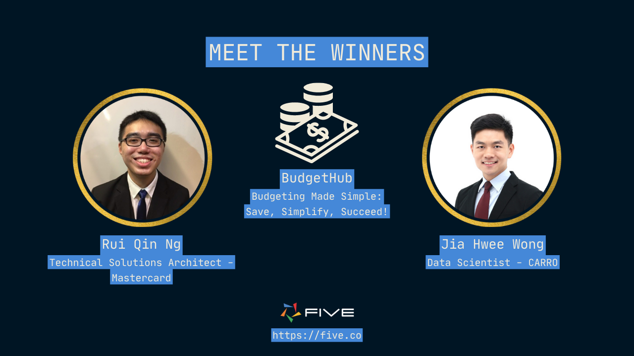 Five.Co - Low-Code Hackathon 2023 - Meet The Winners and Inventors of the BudgetHub Web App